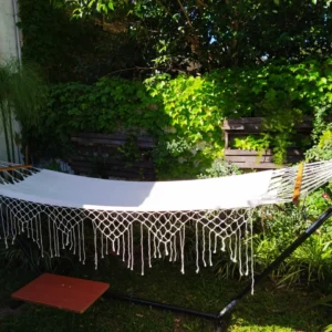 Soporte y Hamaca con Bastidor de Madera